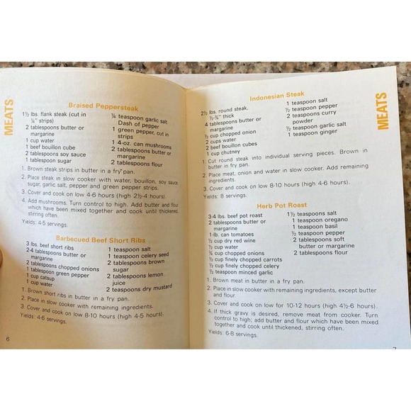 MIRRO-MATIC Electric Slow Cooker Directions And Recipe MANUAL Book - Picture 4 of 10